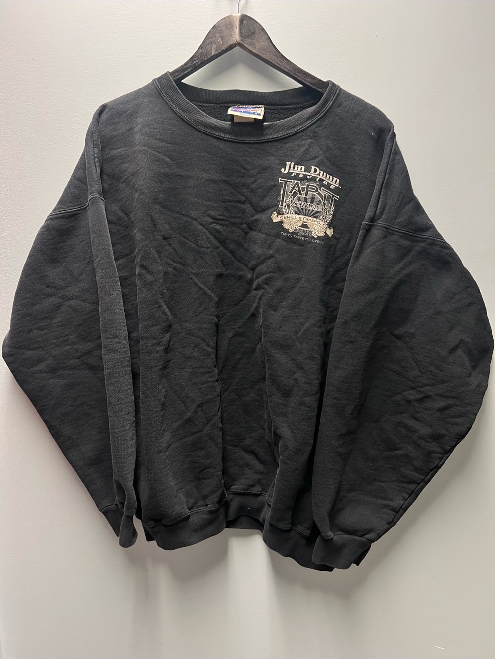 Vintage Black Jim Dunn Racing Crewneck Sweatshirt Fits XL